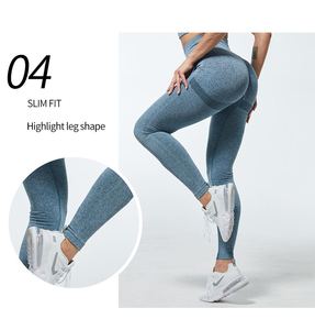 Sublimación personalizada al por mayor mallas deportivas pantalones de Yoga de cintura alta tela suave cómoda ropa deportiva Premium para mujeres - Product Image 6