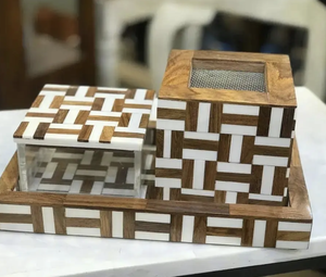 Nouveau style – Ensemble de plateaux brûleurs d'encens indiens en os incrusté, écologiques et durables, brûleur d'oud de haute qualité à vendre - Product Image 6