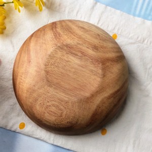 Bol en ACACIA naturel 100%, bol de service pour fruits, salade, accessoires décoratifs DESIGN VINTAGE artisanat vietnamien - Product Image 2