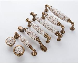 Poignée de porte de placard en marbre blanc et en laiton fabriquée à la main, couleur, forme et taille personnalisées, fabriquée en Inde - Product Image 5