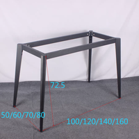 Support de table en métal de style italien pour plateau en pierre frittée – Idéal pour hôpitaux, salles à manger et bureaux de conférence – Robuste et facile à assembler