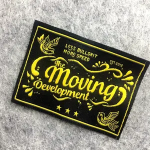 Etiqueta de ropa personalizada tejida de tafetán de poliéster con logotipo personalizado Etiquetas de ropa ecológicas para trajes de baño - Product Image 4