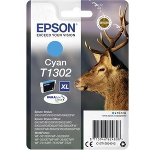 สำหรับตลับหมึกเอปสันแท้รุ่น T1302 สีฟ้า ประมาณ ความจุ 765 หน้า 10.1 มล. สำหรับเครื่องพิมพ์ EPSON - Product Image 1