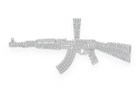 Nouveau Pendentif AK47 Hip Hop en Diamant Naturel, Or 14K, Breloque de Haute Qualité pour Fiançailles, Fêtes, Anniversaires et Mariages