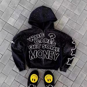 Sudadera con capucha doble personalizada para hombre, estilo urbano, con máscara ninja, de gran tamaño y peso pesado - Product Image 6