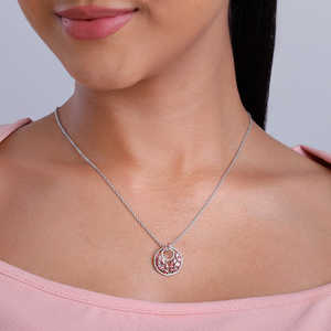 สร้อยคอจี้รูปใบไม้สีเงินพรีเมี่ยมทันสมัยพร้อมโรเดียมและชุบทองประดับเพชรห่วงโซ่เครื่องประดับสุดหรู - Product Image 2