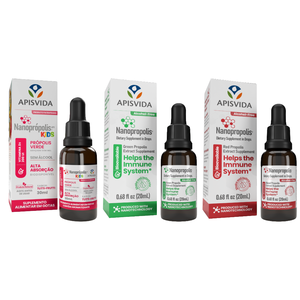 Apisvida Nanopropolis Extrait de Propolis Vert et Rouge Brésilien à Haute Absorption, Complément Alimentaire Nano 20ml avec compte-gouttes - Product Image 1