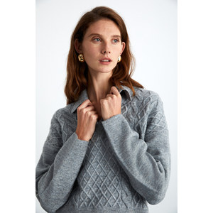 Suéter de Punto Reciclado con Cuello en V para Mujer GRIMELANGE NIPUR - Product Image 5