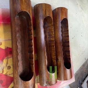 Bol à pâte en bois vintage bol à pâte ovale rustique pour la fabrication de bougies bol à pâte de Noël Vietnam vente en gros artisanat HNH - Product Image 1