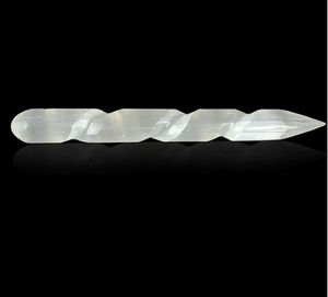 แท่งเซเลไนต์ธรรมชาติทรงเกลียวคริสตัล/หอคอยหินโดยคริสตัลและอาเกต - Product Image 3
