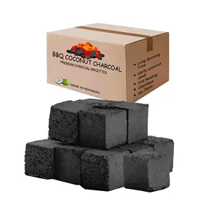BBQ Barbecue Charcoal Cube High Quality Natural Cocoonut Shell 100% Premium Charcoal Grill Mass Production