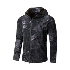 Chaqueta de Invierno para Hombre, Acolchada, con Capucha, Estilo Camuflaje, Media Cremallera, para Caza, Color Camuflaje Bosque Oscuro - Product Image 1