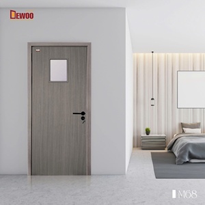 Interior <b>Door</b> for Hotels DEWOO Modern Design WPC <b>Door</b> for Bedroom and Bathroom Soundproof and Waterproof Composite PVC - Product Image 1
