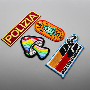 Patchs tissés brodés variés, faible MOQ, échantillon de patch tissé personnalisé, nom personnalisé, fer à repasser, couture, OEM, forme de cœur, chapeaux, écologiques - Product Image 6