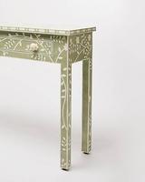 Table console moderne en os incrusté, écologique, pour salon, hôtel et appartement, meuble de rangement pour la maison