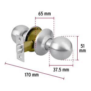 Scatola cromata opaca Hermex con 3 unità di controllo di accesso a blocco a sfera - Product Image 2