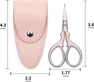 Ciseaux fantaisie enduits de couleur bleu rose Ciseaux à broder à lames tranchantes adaptés au travail d'enfilage d'aiguille bricolage 3.5 "pouces - Product Image 2