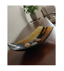 Best Selling Carved Buffalo Horn Natural Color Vintage Salad Fruit Serving Bowl Indian Horn <b>Dinnerware</b> Stocked for Business - Product Image 4