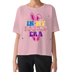 Nouvelle collection en gros, t-shirts à sequins multicolores pour Pâques, vente chaude, été, décontractés, col rond, manches courtes, avec des lapins - Product Image 5