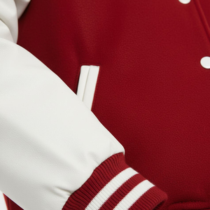 Chaqueta Universitaria de Felpa de Algodón para Mujer, Estampada, Proveedor de Fábrica OEM, Estilo Béisbol Personalizado, Ropa Exterior Informal de Moda al por Mayor - Product Image 4