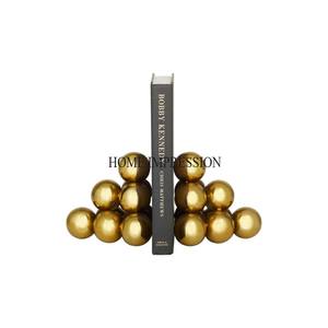 La mayoría de las bolas de metal resistentes chapadas en oro de alta calidad de diseñador único de lujo hechas de sujetalibros de aspecto atractivo único de la India - Product Image 1