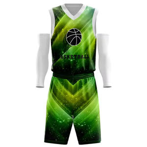 Uniforme de sublimación transpirable de camiseta de baloncesto de equipo personalizado de alta calidad en conjuntos de talla grande estilo impreso - Product Image 1