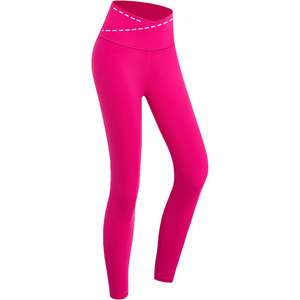 Leggings Deportivos de Cintura Alta para Mujer, con Logotipo Personalizado, OEM ODM, con Pedrería, Transpirables, Antibacterianos, de Algodón y Bambú, para Yoga - Product Image 1