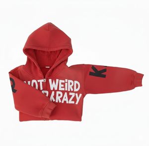Sudadera con Capucha Roja INDEX, Unisex, de Algodón y Felpa, Informal, para Otoño, con Diseño de Letras Estampadas - Product Image 5