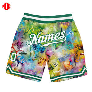 Premium Cotton Jogger <b>Shorts</b> Custom Acid Wash Design with Puff Print Baggy Fit High Street Style Casual <b>Plus</b> <b>Size</b> Apparel - Product Image 1