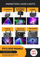 Proyector de Animación 3D RGB a Todo Color de 1W 3W 5W, Luz Láser para Discoteca, DJ, DMX Inalámbrico, para Eventos Nocturnos y Escenarios