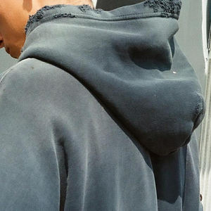 Sun Faded Wash Hoodie Custom 100% Cotton Pullover Oversized Hoodie Vintage Distressed Ripped Sunfaded Acid Wash Hoodies For Men - Product Image 4