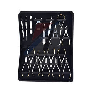 Bexpo Kit de instrumentos de alicates de ortodoncia dental de 18 piezas Herramientas quirúrgicas manuales de acero inoxidable - Product Image 1