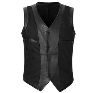 Gilet en cuir pour homme de qualité supérieure, prix de gros, confortable, gilet en cuir personnalisé pour homme, gilet en cuir tendance avec OEM - Product Image 3