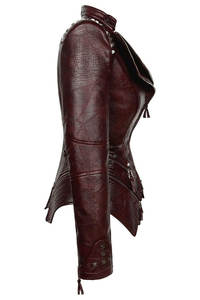 2025 llegada mujeres hombres chaqueta de motocicleta de cuero genuino invierno Stand Collar impermeable a prueba de viento personalizado de alta calidad al por mayor - Product Image 2