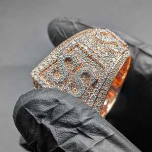 Anillo de Campeonato Iced Out para Hombre, Plata de Ley 925, Estilo Hip Hop, con Diamantes de Moissanita VVS, para Fiestas - Product Image 2