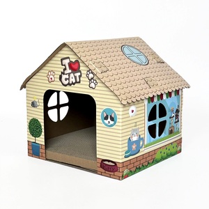 ผู้ผลิตบ้านกระดาษแข็งสำหรับแมวที่เป็นมิตรกับสิ่งแวดล้อมพร้อมแผ่นลับเล็บทนทานปรับแต่งได้เพื่อความสนุกสนานและความสะดวกสบาย - Product Image 4