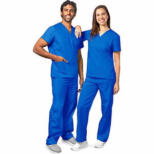 New High Quality Scrubs <b>Set</b> For Mn's Uniform Suit Stretch <b>Top</b> <b>And</b> Pants With Multi Pocket For Doctor Workwear Scrub Suite - Product Image 3