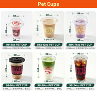 Gobelet PET 98-24oz, idéal pour un thé glacé au citron rafraîchissant avec du thé fraîchement infusé, des tranches de citron et des glaçons