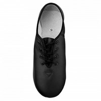 Offre Spéciale chaussures de danse jazz professionnelles fabriquées en usine pour hommes femmes garçons filles cuir noir avec lacets doublure en cuir véritable