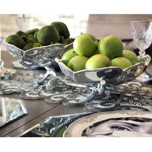 Luxueux argent aluminium fruits bol moderne vaisselle utilisation cuisine salon maison Organisation hôtel Restaurant Table décor - Product Image 6