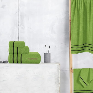 Ensemble de 6 serviettes de bain en coton éponge de qualité hôtelière personnalisable, super absorbantes, séchage rapide, tapis de bain spa, personnalisable - Product Image 5