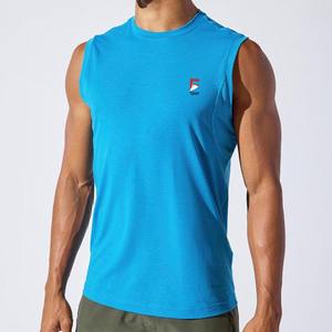 <b>Men's</b> Casual Gym Tank Top 100% Cotton 180g <b>Sport</b> Stringer Bodybuilding Vest Custom OEM Sleeveless Fitness Clothing <b>Men's</b> Singlet - Product Image 4