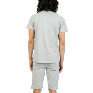 Men's Casual Solid Plus Size Summer Two-Piece Short <b>Set</b> New Fashionable Breathable Comfortable Polyester Shirts & Shorts - Product Image 2