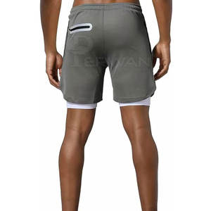 Pantalones Cortos Deportivos de Algodón de Doble Capa para Hombre, Estilo Urbano, Transpirables, de Secado Rápido, Servicio OEM, en Stock - Product Image 3