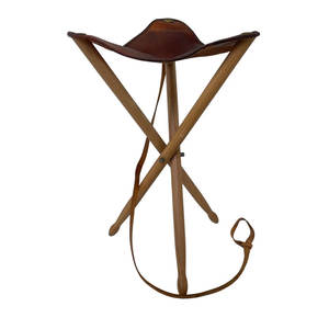 เก้าอี้พับไม้เนื้อแข็งทำมือสำหรับกิจกรรมกลางแจ้ง เดินป่า ตั้งแคมป์ ล่าสัตว์ พร้อมที่วางไฟแบบขาตั้งกล้อง ถาดใส่เหยื่อแบบดึงออกได้ - Product Image 2