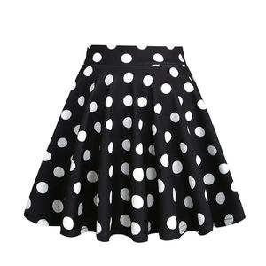 Falda-Pantalón Corta de Cintura Alta, Estilo Informal, Estampada, 100% Poliéster, Antiarrugas, de Secado Rápido, para Mujer - Product Image 2