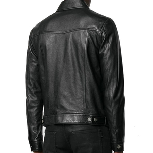 Custom New Fashion <b>Genuine</b> Leather Jacket Men Slim fit Leather jacket - Product Image 5