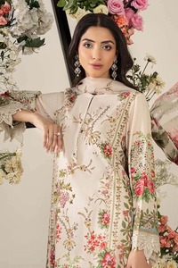 <b>Women's</b> <b>3</b>-<b>Piece</b> Embroidered Linen Traditional Pakistani <b>Suit</b> Formal Ethnic Wear Including Shalwar Kameez Salwar Kameez Clothing - Product Image 3