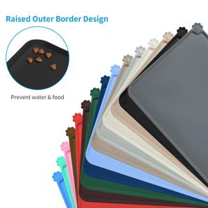 5 taille silicone étanche chien chat tapis d'alimentation pour animaux de compagnie anti-dérapant tapis de bol pour animaux de compagnie en gros personnalisé votre logo de marque tapis d'alimentation pour animaux de compagnie - Product Image 4