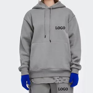 Chándal de mujer de color de estilo de algodón 100% de calidad superior chándal de dos piezas de gran tamaño liso para damas - Product Image 1